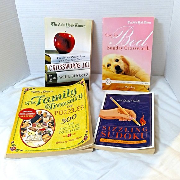 Four (4) Will Shortz Puzzle Books - Picture 1 of 1